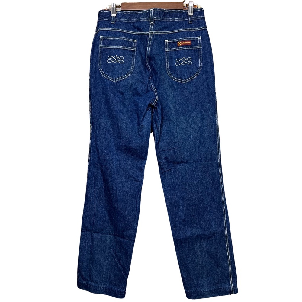 Vintage Collections 80s High Rise Straight Leg Blue Jeans Size 31 - Picture 2 of 5
